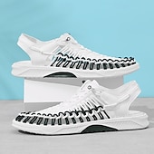 preiswerte Urlaubsandalen-Herren-Sneaker in Rot und Marineblau, Laufschuhe mit einzigartigem Schnürdesign und gepolsterter Sohle für Sport und Freizeit