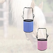 baratos Apoio e Cuidado Animal-Saco de alimentação para cavalos, sacos de feno para grãos, alimentador de malha resistente para cavalos com alça ajustável, almofada de pescoço confortável, almofada nasal e focinheira inferior à