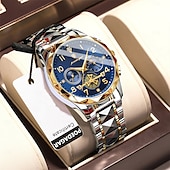 economico Orologi al quarzo-Orologio cronografo di lusso da uomo – orologio da polso al quarzo in acciaio inossidabile impermeabile con quadrante luminoso e datario