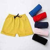 billiga Underdelar-Barn Pojkar Shorts Ensfärgat Andningsfunktion Mjukt Komfort Shorts Utomhus Grundläggande Svart Vit Gul Mid midja
