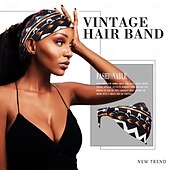 economico Accessori per acconciature-Fasce per capelli africane, fasce per capelli annodate in stile boho, fasce elastiche larghe, turbanti per yoga, sciarpe per capelli, accessori per capelli stampati per allenamento, per donna,