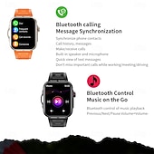 ieftine Ceasuri Smart-Ceas inteligent HDT11Ultra, ecran tactil complet de 2,02&quot;, Bluetooth, apeluri, ceas inteligent pentru sport, lanternă, contor de pași, moduri multi-sport, mesaje push, compatibil cu Android și iOS