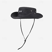 tanie Czapki męskie-Męskie Kapelusz bucket Kapelusz Czarny Khaki Poliester Ściągana na sznurek Moda Codzienny Ulica Codzienny Równina Filtr przeciwsłoneczny Oddychający