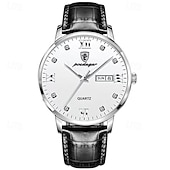 ieftine Ceasuri Quartz-856 ceas nou pentru bărbați, rezistent la apă, cu lumină de noapte, ceas cu cuarț ultra-subțire la modă pentru bărbați