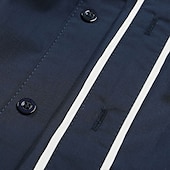 preiswerte Herrenhemd zum Knöpfen-Herren Hemd Sommerhemd Freizeithemd Strandhemd Westernhemd Knopfhemd Schwarz Marineblau Kaki Langarm Einfarbig Blume Revers Urlaub Lässig Bestickt Bekleidung Elegant Vintage