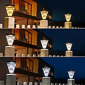 cheap Pathway Lights &amp; Lanterns-Solar Pathway Lights for Outside Super Bright Solar Driveway Lights Outdoor Waterproof Auto On/Off Solar Garden Fence Lights Solar Powered Post Landscape Decor Lighting for Path Yard Walkway