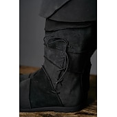 abordables Calzado-Medieval Renacimiento Zapatos Botas hasta la rodilla Botas planas de jazz Hombre Celta Pirata Víspera de Todos los Santos Mascarada Rendimiento LARP Feria Ren Adulto Zapatos