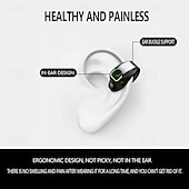 baratos Auscultadores TWS True Wireless-Fones de ouvido com clipe de orelha GD28 verdadeiramente sem fio Bluetooth 5.3 – Fones de ouvido leves TWS para esportes com microfone som HiFi controle por toque longa duração da bateria para iOS e