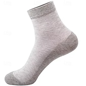 economico calzini da uomo-Per uomo 5 Paia Pacchi Multipli Calzini Calzini da Corsa Calzini Casual Nero Bianco Colore Semplice Vacanza Sport &amp; Outdoor Quotidiano Base Medio Primavera Autunno Moda Casual
