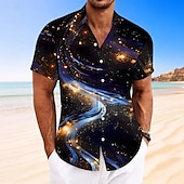 voordelige Geometrisch patroon-Voor heren Geometrisch Marmer Abstracte vloeibare kunst Overhemd Zomer overhemd Overhemd met knopen Korte mouw Mode-casual Buiten Vakantie Dagelijks gebruik Zomer Lente Strijkijzer 3D-afdrukken