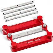 abordables Outils de Mesure-jauge centrale &amp;Kit de gabarit de goujonnage, gabarit de goujonnage autocentrant, guides de perçage, jauge centrale en acier inoxydable, jauge de marquage, outil de travail du bois