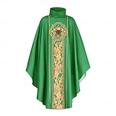 billige Kapper &amp; Kappene-Retro / vintage Kostymer i middelalderstil Renessanse Kappe Cassock Prest Printer Herre Halloween Karneval Maskerade Voksen Kappe
