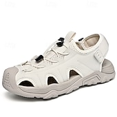 preiswerte Outdoor-Sandalen-Herrensandalen – weiße Outdoor-Wassersport-Sandalen mit verstellbaren Riemen und atmungsaktivem Mesh für Wander-, Strand- und Sommerabenteuer