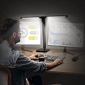 preiswerte Schreibtischlampen-LED-Schreibtischlampe mit Doppelkopf, dimmbare Touch-Steuerung und 5 Beleuchtungsmodi, zwei Schwenkarme, USB-Ladeanschlüsse, augenschonende Tischlampen für Klavier, Notenständer, Nägel, Zuhause &amp; Büro