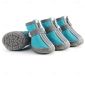 Недорогие Ботинки и защитники лап-обувь для собак больших, маленьких и средних пород - дышащие ботинки для собак летом, для защиты лап на жарком асфальте, для прогулок на улице зимой, для снега, противоскользящие резиновые ботинки для