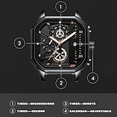baratos Relógios Quartz-992 novo relógio masculino multifuncional à prova d&#039;água com luz noturna e esportes ao ar livre relógio de quartzo masculino