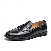 halpa Puolimuodollinen-Miesten vaaleanharmaat nahkaiset slip-on-kengät tupsukoristeilla – mukavat ja tyylikkäät jalkineet puolivirallisiin tilaisuuksiin, rentoon työpäivään ja häihin