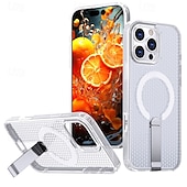 Χαμηλού Κόστους iPhone Θήκες-τηλέφωνο tok Για iPhone 17 Pro Max 17 Air 16 15 14 Pro Max Plus 16e 13 12 11 Pro Max Πίσω Κάλυμμα Θήκη μαγνητικής προσρόφησης με βάση στήριξης Υποστήριξη ασύρματης φόρτισης Σταντ ποδηλάτου
