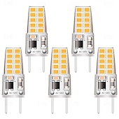 economico Luci LED bi-pin-Lampadine a LED G8 dimmerabili 120 V T4 JCD tipo bispina attacco G8, 3 W equivalenti a lampadine alogene da 20 W-25 W, bianco caldo, per luce sottopensile, luce sottobanco, 5 pezzi