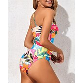 お買い得  サーフィンタンクiniとビキニ-女性用 水着 ワンショルダー スイムウェア アニマルプリント スイムウェア ホワイト ブルー 高通気性 速乾性 ノースリーブ - 水泳 サーフィン シュノーケリング 夏