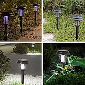 economico Illuminazione vialetto-Lampada repellente per insetti, impermeabile, con luce solare, per esterni, per interni ed esterni, per giardino, patio, luce viola e bianca.