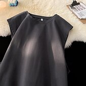 preiswerte Fitness Tank-Tops-Herren Tank Top Weste Unterhemd Ärmelloses Shirt Ärmellos Rundhalsausschnitt Sommer Einfach Mode Designer Basic Klassisch Urlaub Straße Ausgehen Schwarz Weiß Rosa Top T-Shirt für Herren