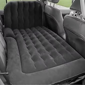 abordables Fundas de asiento para coche-Colchón inflable portátil para viajes en SUV, colchón inflable para coche, colchón para acampar con 2 almohadas, cojín para acampar al aire libre.