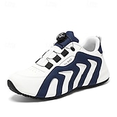 abordables Zapatillas Informales-Zapatillas deportivas blancas y rojas para hombre con cierre boa: de alto rendimiento, elegantes, ideales para correr, gimnasio y ropa informal.