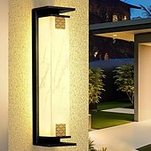 cheap Outdoor Wall Lights-LED Outdoor Wall Light Warm White 75cm  IP65 Modern Sconces Wall Lighting Patio Light Fixture Black Rectangle Lights Marble Wall Lamp for Courtyard,Porch,Garage
