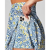 ieftine Fuste și pantaloni scurți pentru femei-US Open Pentru femei Floral Fuste de tenis cu pantaloni scurți Imprimare Respirabil Tenis Golf Badminton Verde Deschis Albastru Portocaliu Îmbrăcăminte de tenis