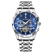 economico Orologi al quarzo-Orologio cronografo di lusso da uomo – orologio da polso al quarzo in acciaio inossidabile impermeabile con quadrante luminoso e datario