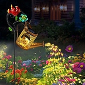 levne Zahradní osvětlení-1 ks venkovní solární krajinářské osvětlení vodotěsné kovové andělské světlo na láhev s vodou závěsné vodopádové dekorativní světlo duté projekční světlo nádvoří zahrada trávník cesta krajinářské osvětlení