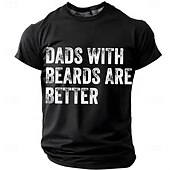 tanie T-shirty 3D męskie-Męskie Zabawny slang ojciec Podkoszulek Krótki rękaw Podkoszulek Druk 3D Półgolf Koszula Moda Codzienny Podstawowy Ulica Codzienny Czarny Czerwony Niebieski Lato Wiosna Na każdy sezon Odzież S M L XL