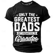 voordelige 3D-T-shirts voor heren-Voor heren Grappig jargon vader T-shirt Korte mouw T-shirt 3D-afdrukken Strakke ronde hals Overhemd Modieus Dagelijks Basic Straat Casual Dagelijks Zwart Rood blauw Zomer Lente Kleding S M L XL XXL