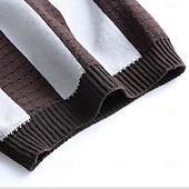 preiswerte Herren Elite Polo-Herren Polo Geschäft Lässig Umlegekragen Kurzarm Gitter Vertikale Streifen V-Ausschnitt Weich Sommer Frühling Herbst Kastanienbraun Dunkelblau Schwarz Dunkelkaffee Polo