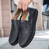 Χαμηλού Κόστους Slip-On Καθημερινά Παπούτσια-Ανδρικά πορτοκαλί μοκασίνια από τεχνητό δέρμα, άνετα, casual παπούτσια, ιδανικά για καθημερινή χρήση και χαλαρές εξόδους.