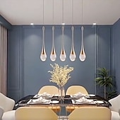 economico Lampadari-Lampada a sospensione a LED dimmerabile con 3/5/6/8/10/12/16/20 luci in cristallo per isola cucina moderna, illuminazione a sospensione regolabile per isola cucina, lampadario a LED nero oro per sala