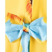 preiswerte Casual Kleider-Kinder Mädchen Kleid Farbblock Ärmellos Outdoor Patchwork Niedlich Basic Baumwolle Knielang Freizeitkleid Sommer Ab 4 Jahren Gelb
