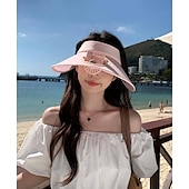 cheap Head Lights-1 Pc Women&#039;s USB Rechargeable Fan Hat Sunscreen Hat Beach Vacation Camping Wide brimmed Sunscreen Hat