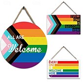 Χαμηλού Κόστους Διακοσμήσεις Pride-ξύλινη πινακίδα τοίχου με θέμα την υπερηφάνεια, πλακέτα καλωσορίσματος στην πόρτα &quot;Η αγάπη είναι αγάπη&quot;, είδη πάρτι lgbtq, κρεμαστά διακοσμητικά σπιτιού για τοίχο ή είσοδο