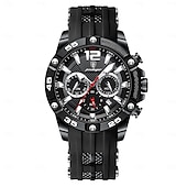 cheap Quartz Watches-912 New Multi functional Fashion Luxury Men&#039;s Waterproof Night Light Watch Silicone Strap Quartz Men&#039;s Watch