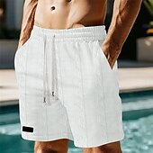 baratos Calções Estilo Casual-Homens Calção Shorts de praia Shorts de Corrida Shorts casuais Shorts de Academia Com Cordão Cintura elástica Perna reta Tecido Conforto Respirável Comprimento do joelho Esportes Diário Ginásio