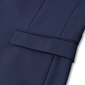 billige Formelle dresser-Menn Bryllup Virksomhet drakter Svart Navyblå Formelt Arbeidstøy Ensfarget Standard passform 3 deler sett Enkelt Brystet To-knapp