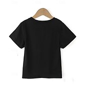 100% قطن أطفال للصبيان أسود حروف تي شيرت كنزات رقبة العمل كم قصير عطلة فضفاض مناسب للبس اليومي موضة تصميم رياضي طباعة الصيف رخيصةأون رؤية 3D وهندسة الصبي-100% قطن أطفال للصبيان أسود حروف تي شيرت كنزات رقبة العمل كم قصير عطلة فضفاض مناسب للبس اليومي موضة تصميم رياضي طباعة الصيف