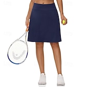 Χαμηλού Κόστους Γυναικείες φούστες και σορτς-Γυναικεία Μονόχρωμο Casual φούστα Φούστες τένις με σορτς Πλαϊνές τσέπες Γρήγορο Στέγνωμα Τέννις Γκολφ Pickleball Ελλειψη Σκούρο γκρι Μαύρο Λευκό Ρούχα τένις