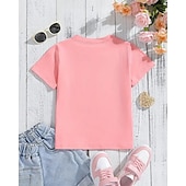 cheap Girl&#039;s 3D Animals-Girls&#039; 3D Butterfly T shirt Tee Short Sleeve Summer Spring Fashion Basic Kids 4-12 Years Crew Neck Outdoor Casual Daily Regular Fit
