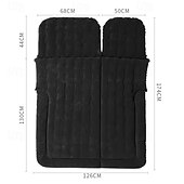 abordables Fundas de asiento para coche-Colchón inflable portátil para viajes en SUV, colchón inflable para coche, colchón para acampar con 2 almohadas, cojín para acampar al aire libre.