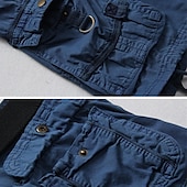 economico All&amp;#39;aperto-Per uomo Pantaloncini cargo Shorts Pantaloncini Estivi Multi-tasche Tasca con Patta Semplice Comodità Indossabile Lunghezza al ginocchio All&#039;aperto Sport Quotidiano Moda Casual Nero Rosso