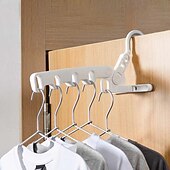 economico Ganci e accessori-gruccia pieghevole, gruccia per uso domestico, contenitore portatile da viaggio, pieghevole a cinque fori