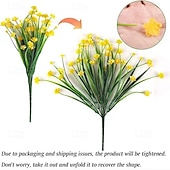 preiswerte Künstliche Pflanzen &amp; Blumen-9 Bündel Kunstblumen für draußen, künstliche Eukalyptus- und Frühlingsgraspflanzen, UV-beständige Kunststoffpflanzen zur Dekoration im Innen- und Außenbereich, für Zuhause, Garten, Büro und Veranda